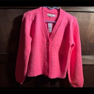 Sweater, new with tags. Size M. Pretty bright pink color.